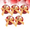 thumbnail image 3 of 5pcs Creative Round Tinplate Box Sweet Packing Can Gift Box Exquisite Candy Jar For Wedding Party Size S (red Box Gold Beads Gold Bow), 3 of 3