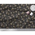 thumbnail image 3 of Soimoi Green Polyester Crepe Fabric Leaves & Floral Decor Fabric Printed BTY 52 Inch Wide, 3 of 3