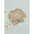 thumbnail image 3 of Qiylii Toddler Baby Sibling Matching Clothes Long Sleeve Letters Print Pullover Sweatshirt Tops for Sister Brother Outfit, 3 of 9