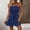 Navy, variant on LADIGASU Summer Women's Solid Sleeveless Casual Strapless Jumpsuit Short