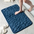 thumbnail image 1 of Cobblestone Embossed Bathroom Bath Mat Coral Fleece Non-slip Carpet In Bathtub Floor Rug Shower Room Doormat Memory Foam Pad Bathroom Rug, 1 of 4