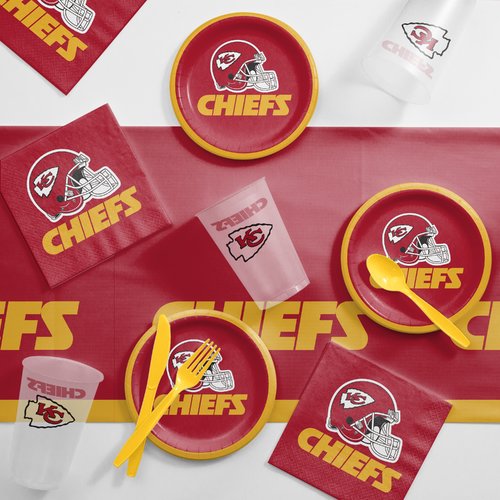 Kansas City Chiefs Party Supplies Tailgating Kit, Serves 8 Guests