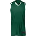 thumbnail image 4 of Holloway Sportswear S Boys RETRO BASKETBALL JERSEY Forest/White 224276, 4 of 5