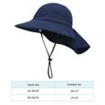 thumbnail image 3 of shoper Toddler Sun Hat Breathable Mesh Wide Brim with Chin Strap Adjustable Solid Color Lightweight Kids Bucket Hat Jan and Jul Sun Hat Summer Outdoor Grey S, 3 of 6