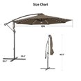 thumbnail image 6 of CHYVARY 10ft LED Outdoor Patio Umbrella, Round Canopy Offset Umbrella for Villa Gardens, Lawns and Yard,Taupe, 6 of 6