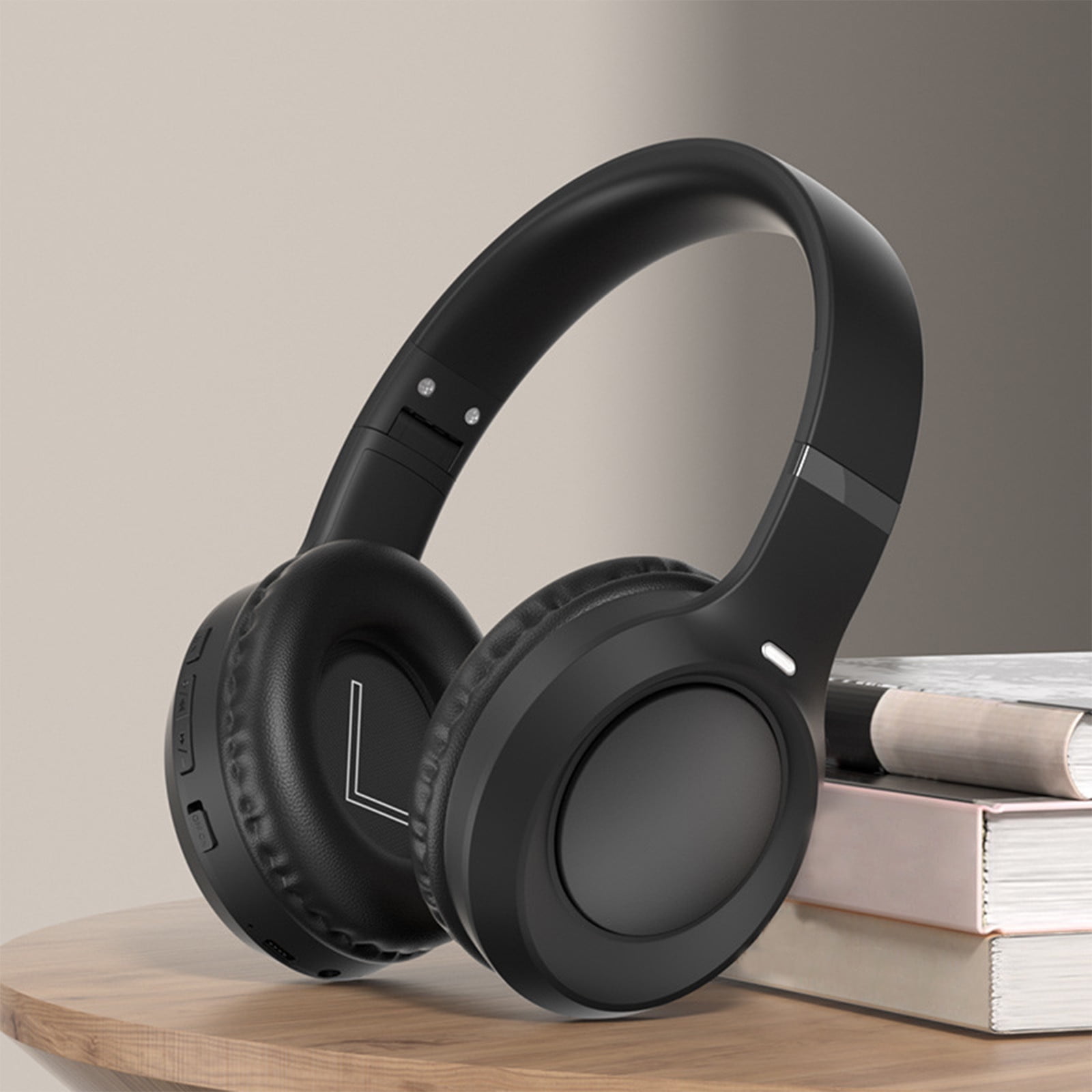 Wireless Headphones Bluetooth On-Ear Headset with Microphone,Black