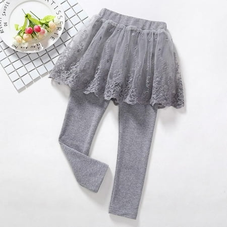 

Bullpiano Cotton Toddler Kids Baby Girls Leggings Lace Princess Skirt-Pants Spring Autumn Children Slim Pant Trousers 1-6 Years