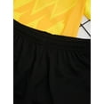 thumbnail image 6 of Lejafay Kids Boys Football Training Uniform Soccer Jersey Short Sleeve Shirts with Drawstring Mesh Yellow XS, 6 of 7