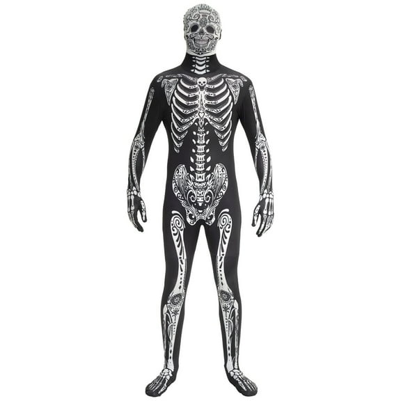 Morphsuits Day Of The Dead Morphsuit Halloween Costume For Unisex Black Large