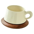 thumbnail image 3 of Taza de Café de Cerámica con Platillo, Regalo de Cumpleaños, Taza de Café con Asa, Taza de Espresso para Oficina, Hogar, Fiesta, Cafetería, 3 of 9