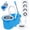 Blue Large, variant on Mop and Bucket Set, 360° Spin Mop and Bucket with Wringer Set and 4 Microfiber Mop Refills, Stainless Steel, Extended Handle Spinning Mop Bucket System for Floor Cleaning