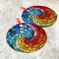 thumbnail image 3 of Colorful Rainbow Glass Spiral Suncatcher, Modern Circular Mosaic Wall Hanging, Mosaic Wall Art, Unique Gift for Artistic Church Decor, Ornament 2025, Holiday 2025, Holiday, 3 of 5