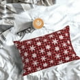 thumbnail image 5 of Yiaed Snowflake red plaid Print Brushed Microfiber Envelope Pillowcases, Standard,Envelope Closure Pillow Cases(No pillow core)-16"x24", 5 of 6