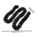 thumbnail image 3 of chaungfeng 1pc Black Tinsel Garland, Christmas Metallic Twist Foil Tinsel Garland Shiny Hanging Decorations for Christmas Xmas Tree Halloween Birthday Wedding Party Supply (79", Black), 3 of 8