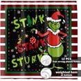 thumbnail image 3 of Christmas Decorations Shower Curtain Waterproof Bathroom Decor with 12PCS Hooks,72"x 72", 3 of 7