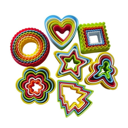 

OOKWE 37 Pieces Christmas Cookie Cutters Christmas Cracker Mold 3D Type Cracker Cookie Mold for Christmas Party and Baking