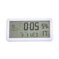 thumbnail image 1 of Clock LCD Thermometer Sensitive Hygrometer Smart Electronic Home Humidity Weather Time Gauge Display Clocks Accessories White, 1 of 7
