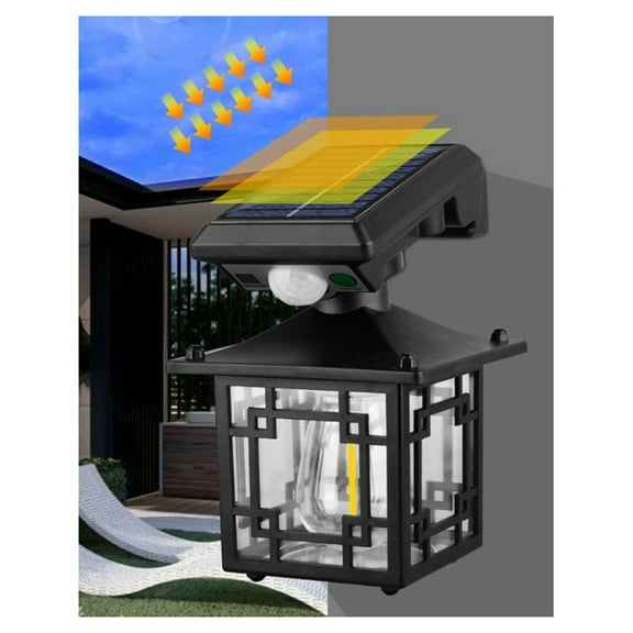 Solar Wall Lanterns Outdoor Waterproof 200LM Motion Sensor Wall Lights Fence Light wit y943