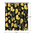 thumbnail image 5 of Yellow Lemon Fruit Slices Black Pattern Shower Curtain 72"x84" ,Bathroom Decorative Shower Curtains Set with 12 Hooks,Modern Waterproof Washable Shower Curtain, 5 of 6