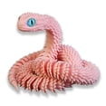 thumbnail image 2 of Dserhfy 3D Printed Snake Figurine Movable Joints Snake Figure Articulated Animal Model Toy Home Office Bookshelf Desktop Decoration Ornament, 2 of 8