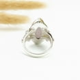 thumbnail image 4 of Natural Rose Quartz Gemstone Oxidized 925 Sterling Silver Ring – Handmade Vintage Jewelry for Women, 4 of 6