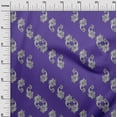 thumbnail image 3 of oneOone Cotton Cambric Purplish Blue Fabric Block Fabric For Sewing Printed Craft Fabric By The Yard 42 Inch Wide-BW, 3 of 6