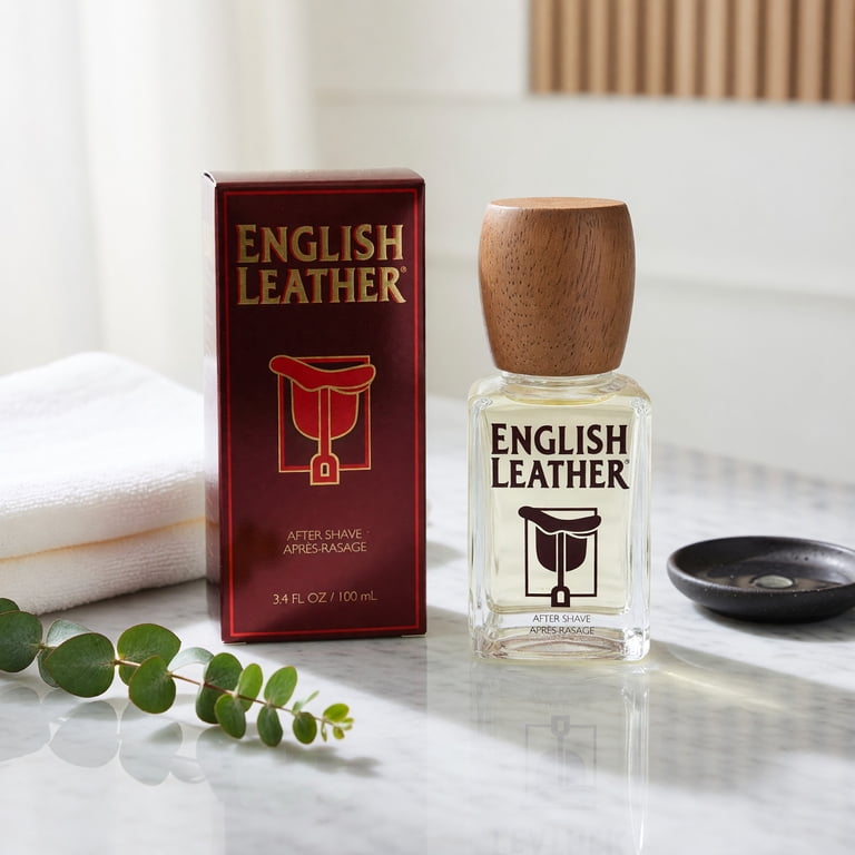 Dana English Leather Aftershave Splash, Musk & Sandalwood Scent