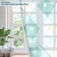 thumbnail image 4 of 2 Panels Set Blackout Curtains Thermal Insulated Sun Protection Room Darkening Drapes for Bedroom Teal Argyle Pattern, 4 of 7