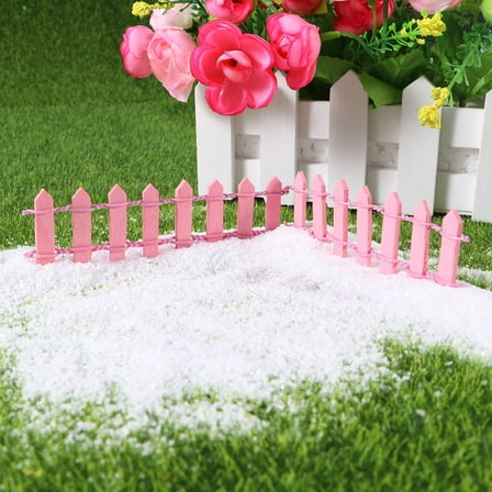 FUTUREORYY Pink Mini Fence For Holiday Displays 10Pcs 3.9x1.2x0.1In