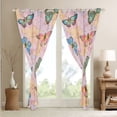 thumbnail image 4 of Butterfly Curtains & Drapes,Farm Country Floral 30%-50% Blackout Curtains Women ,Wild Animals Teal Butterflies Window Curtains,Boho Flowers Window Treatments, 4 of 6
