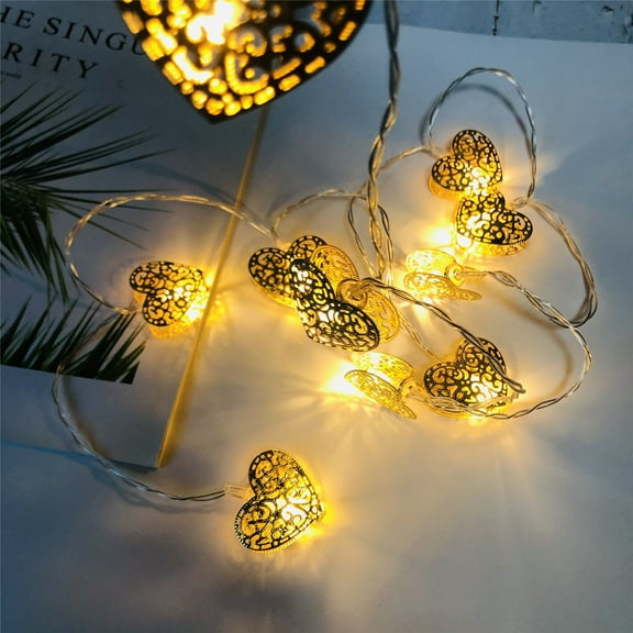 XGFHYJEH Valentine's Day Lights, Valentines Day Decorations Lights, Valentines String Lights, Valentine's Day Decor, Heart String Lights, 10 LED 1.65M