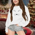 thumbnail image 2 of Bainana Little Girls Sweatshirt Cartoon Print Long Sleeve Crew Neck Shirt Fashion Casual Autumn Winter Girls Pullover Top White Size, 2 of 4