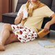 thumbnail image 5 of Balery Red Mushroom Pantalones cortos de pijama de punto de algodón para hombre con cinturilla y bolsillos-4X-Large, 5 of 6