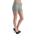 thumbnail image 2 of Vivian's Fashions Legging Shorts - Cotton, Misses Size (Grey, 5X), 2 of 3