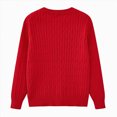 thumbnail image 3 of Cdudpw Girls' Long Sleeve Knitted Cardigan Kids Button Closure Shrug Sweaters Cropped Jacket Tops(M242-Red), 3 of 7