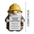 thumbnail image 2 of Emotional Support Gnome Collectible Resin Figurine, Comforting Decor for Home Desk Shelf, Gift for Mental Wellness & Calming Atmosphere Creation,F, 2 of 4