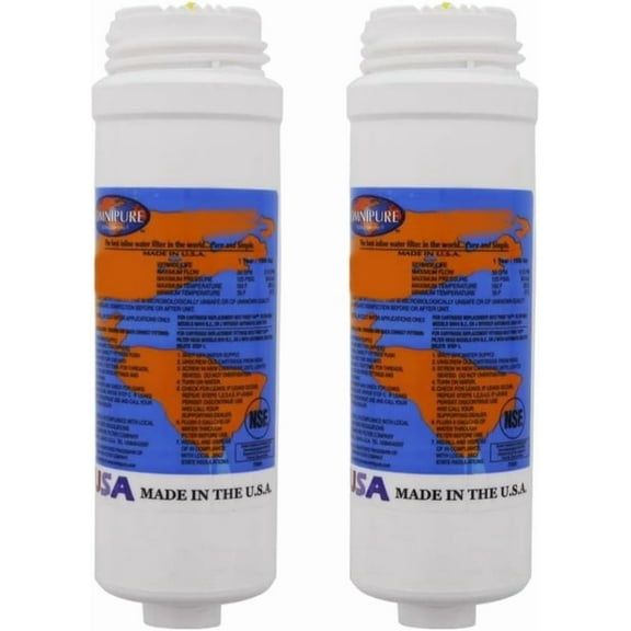 IPW Industries Inc-Omnipure - (Q5440) - 8" x 2.5" Q-Series Twist Off T40 GAC Filter 2 Pack