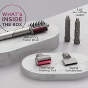 Shark FlexFusion Air & Ceramic Hair Styling System, Hair Dryer & Straightener, HD641 Metallic Mist