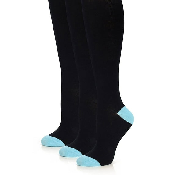 The Right Fit Women's Basic, Mid Calf Cotton, Compression Dress Socks - Solid