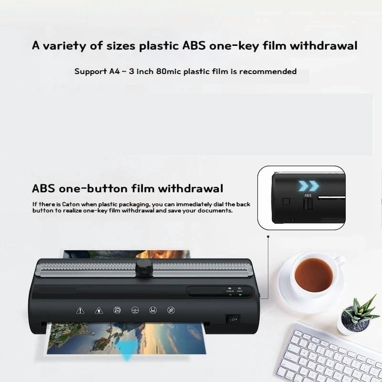 A4 Laminating Machine Hot Cold Mode Photo Plastic Sealing Apparatus Automatic Small Office Document Sealing Device FNL003g