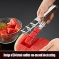 thumbnail image 4 of BMYJ Watermelon Cutter and Slicer, Stainless Steel Watermelon Cube Cutter, Quickly and Safe Watermelon Knife, Fun Fruit Knife and Melon Baller, Kitchen Gadget for Salads, 4 of 6