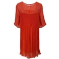 thumbnail image 2 of MAEVE Women's Sunset Pleated Dress, Red, 10, 2 of 3