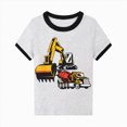 thumbnail image 4 of NOLDARES Kids Toddler Baby Boy Summer 2 Piece Shirt and Shorts Set Round Neck Tee Cartoon Graphic Elastic Waist Outfits Clothes(Black,11-12 Y), 4 of 7