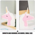 thumbnail image 3 of OULII Simple Unicorn Head Decorative Sculpture Pink Wood 1Pack, 3 of 8