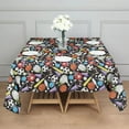 thumbnail image 3 of Baseball Football Pattern Square Tablecloth,Waterproof Square Table Cover,Wipeable Spillproof Washable Table Cover for Home Kitchen Party Decor 60"x60"(152x152cm), 3 of 6