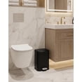 thumbnail image 6 of 1.3 Gallon Trash Can with Lid, 5L Fingerprint Proof Stainless Steel Kitchen Trash Can with Removable Inner Bucket and Lid Soft Close, Pedal Rubbish Binfor Home, Kitchen, Office（Black）, 6 of 7