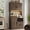 Weathered Brown, variant on Homieasy 72'' Tall Pantry Cabinet with 2 Drawers and Doors, Farmhouse Kitchen Cupboard with Power Outlets and Lights, Weathered Brown