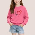 thumbnail image 1 of Sudadera sin capucha para niños, con cuello redondo, estampada, manga larga, sudadera con capucha de polar de tamaño mediano para niños, blusa de poliéster para niños, 1 of 6