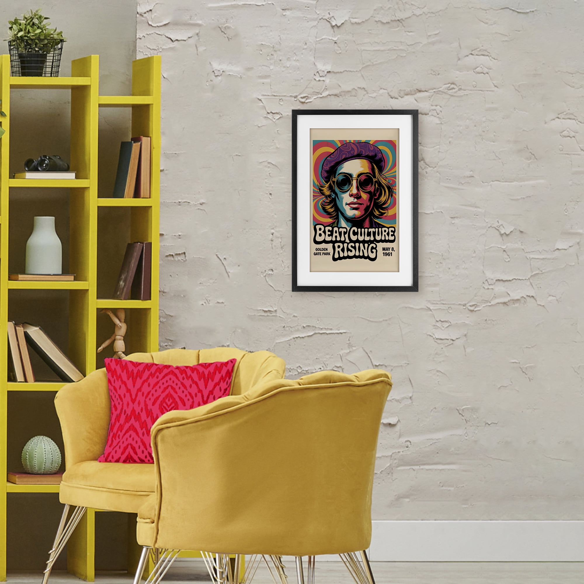 Stupell Industries Beat Culture Rising Poster Black Framed Print Under Glass, design by Andreas Magnusson