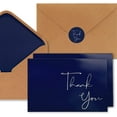 thumbnail image 1 of xianyou-40 Cartes de Remerciement Bleu Marine avec Enveloppes - Notes de Vœux Élégantes Ensemble en Vrac Grande Boîte Aspect Professionnel Parfait pour Mariage, Affaires, Remise de Diplômes, Baby Shower et Bien Plus, 1 of 4
